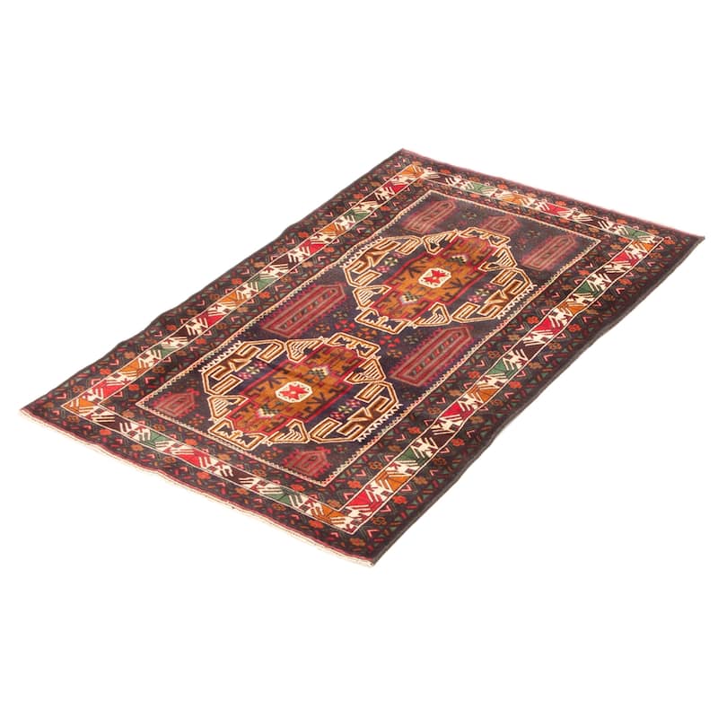 Teimani Black Rug 2'10" x 4'9" - 2'10 x 4'9