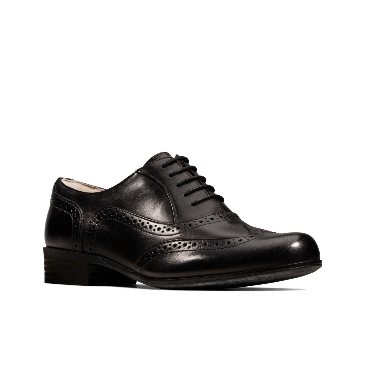 clarks heeled brogues