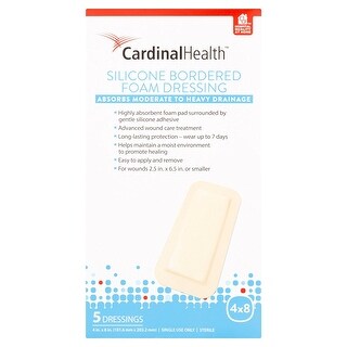 Shop Cardinal Health 4x8 Inch Silicone Bordered Foam Dressing 120