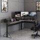 preview thumbnail 8 of 17, Jamesdar Core Powered L-shaped Computer Gaming Desk with Monitor Stand
