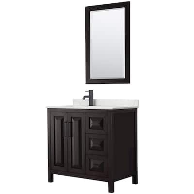 Wyndham Collection WCV252536S-QTZ-UNSM24 Daria 36" Free Standing