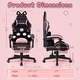 preview thumbnail 17 of 46, BOSSIN Gaming Chair with Cat Ears and Cat Paw Cushion Pillow,Cute Kawaii Reclining Computer Chair for Girl with Footrest