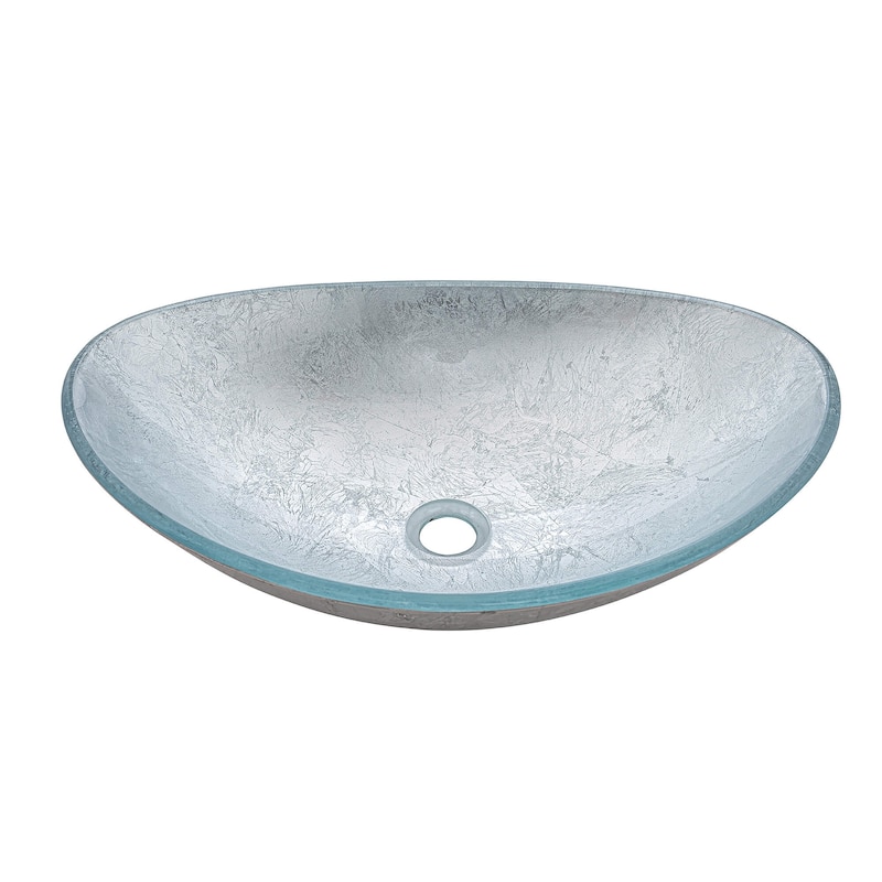 Fine Fixtures modern glass Vessel Oval 20 X 14