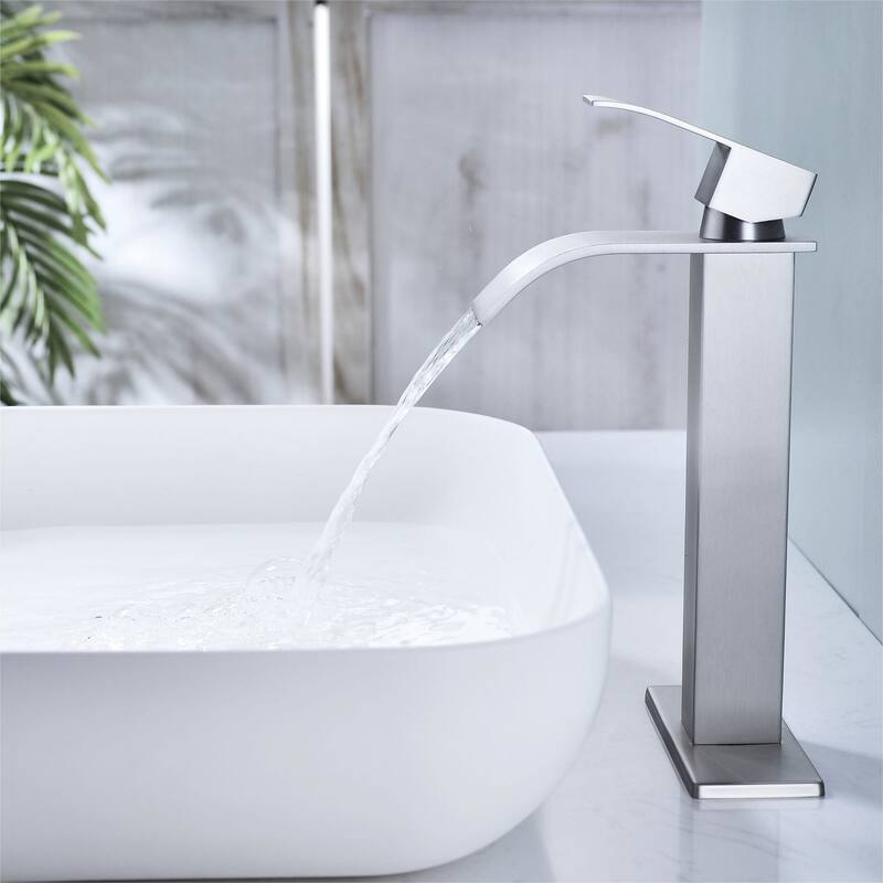 Bathroom faucet with pop-up drain - Brushed Nickel