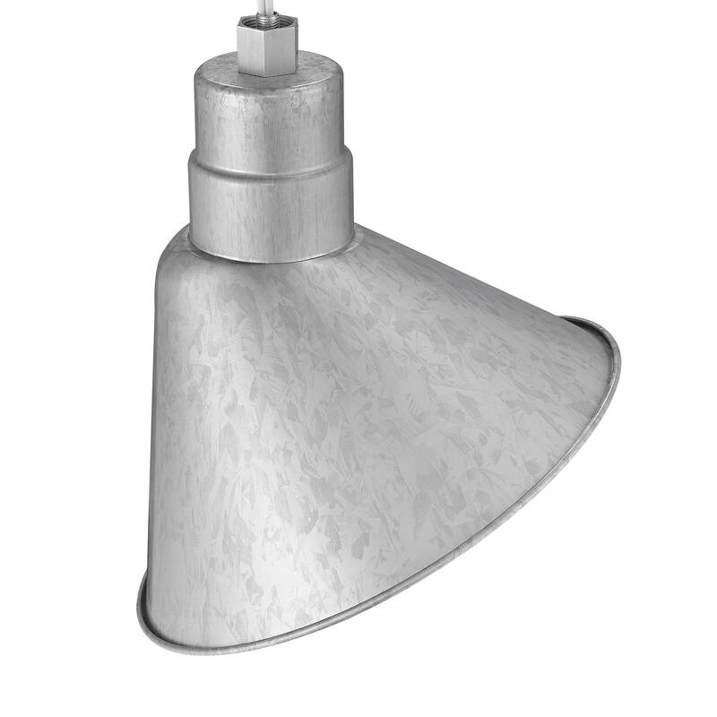R Series 1-Light Angle Shade - Galvanized - 12