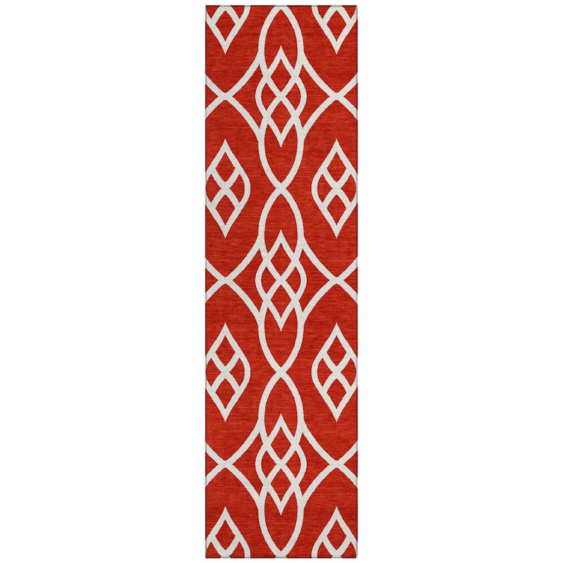 Machine Washable Indoor/ Outdoor Chantille Trellis Modern Rug