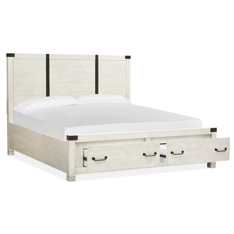 Magnussen Home Chesters Mill Alabaster Panel Storage Bed