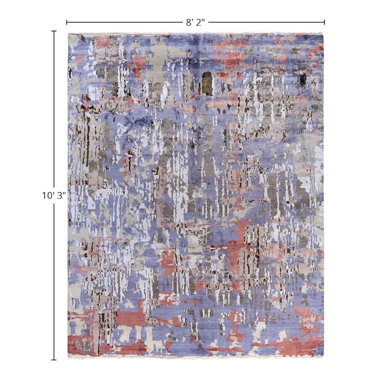 Ikat One-of-a-Kind Hand-Knotted Area Rug, Brown - 8' 2" x 10' 3"