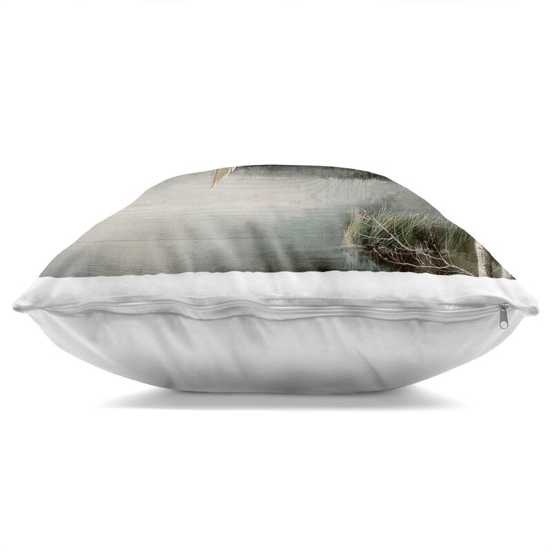 Stupell Flying Ducks in Rustic Nature Decorative Printed Throw Pillow Design by Ruane Manning