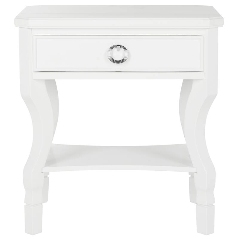 SAFAVIEH Alaia White Side Table - 24" x 18" x 26"