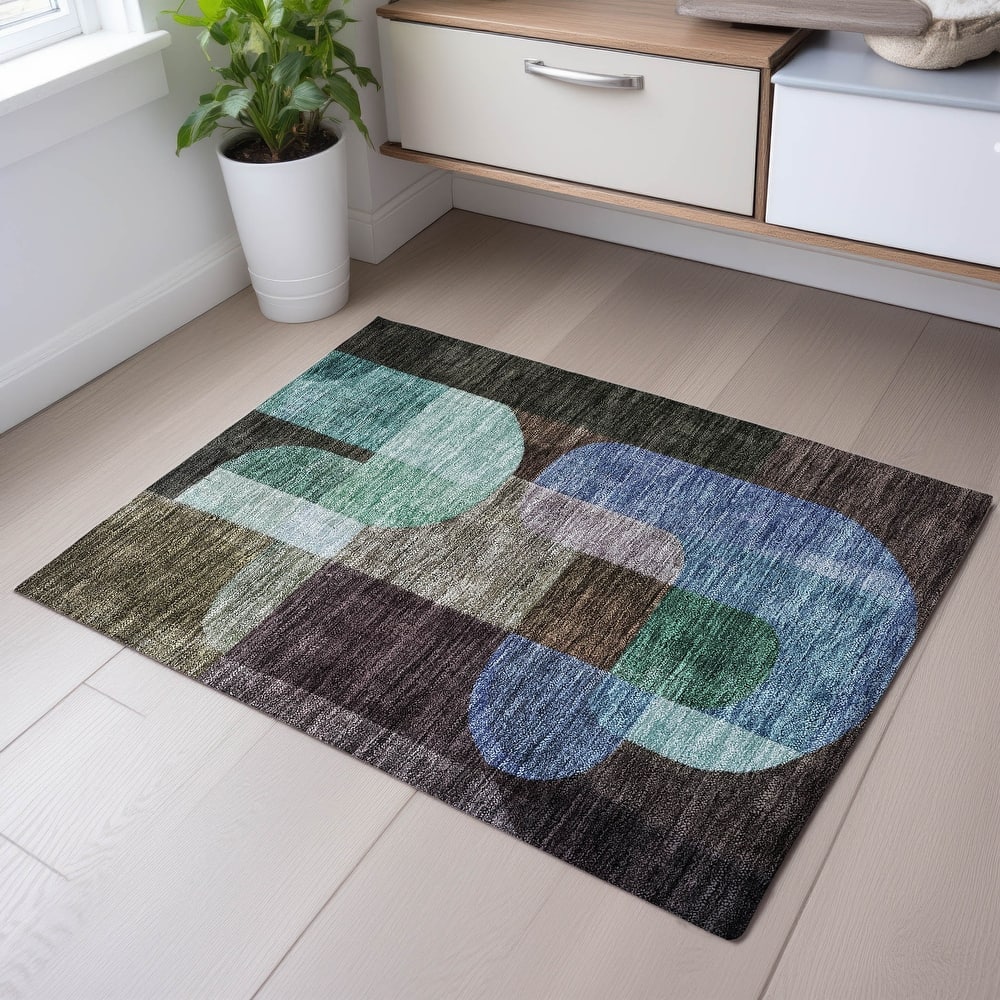 Premium Washable Super Soft Modern Retro Mayfield Rug