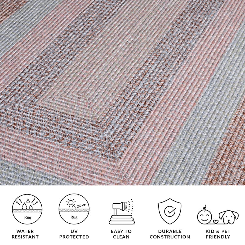 SAFAVIEH Handmade Braided Ecenur Indoor/Outdoor Machine Washable Rug