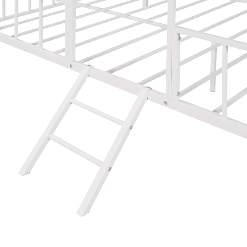 Metal House Bed Frame with Slatted Support
