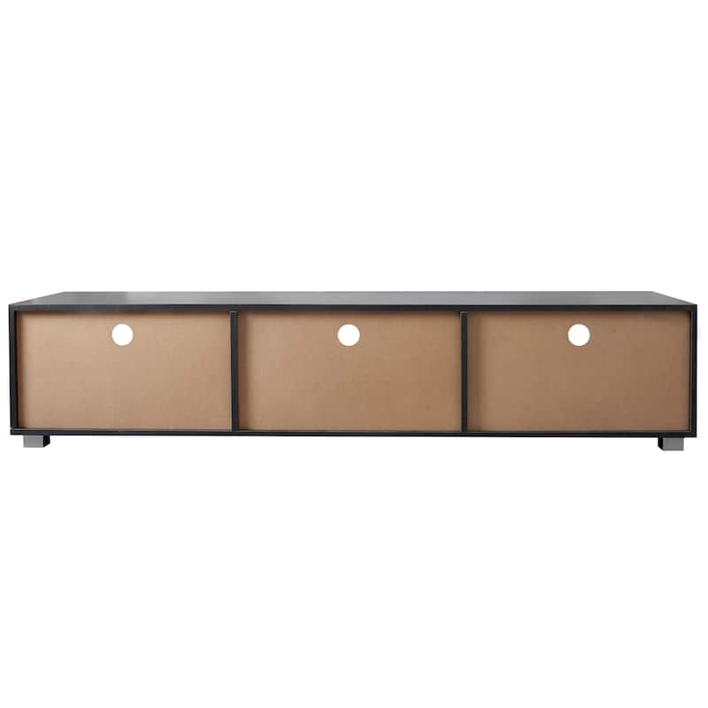 Modern Style 62.99" TV Stand with Open Shelves and 2 Storage Cabinet for TVs Up to 70"
