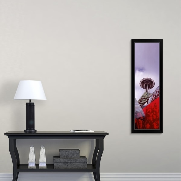 "Low angle view of a tower Space Needle Seattle King County Washington State" Black Framed Print