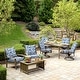 preview thumbnail 6 of 6, Arden Selections Bue Garden Floral Outdoor Deep Seat Cushion Set - 24 W x 24 D in.