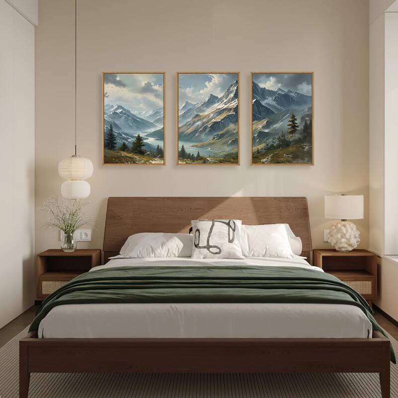 Landscape Wall Decor, Cloud Misty Forest Wall Painting