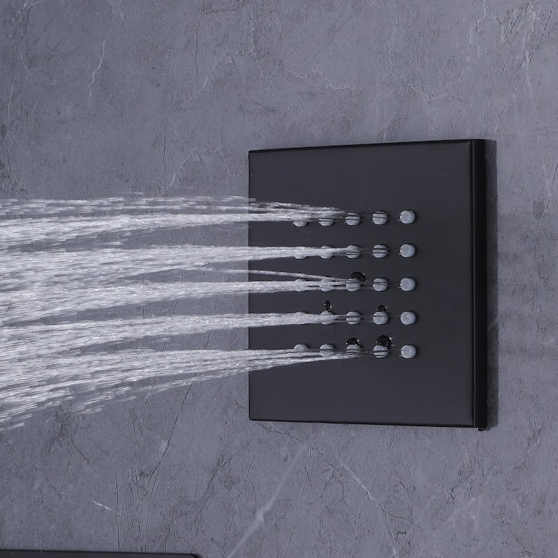 Thermostatic Shower System With Rough-in Valve Bathroom Shower Faucet With Hand Shower And Body Jet Rain 10 Inch Shower Head Set