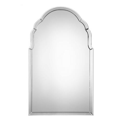 40" Curved Frameless Beveled Wall Mirror