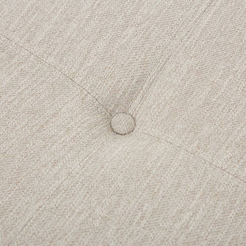 Christopher Knight Home - Marlowe Modern Round Faux Leather Ottoman Coffee Table with Tufted Top and Wood Base