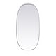 preview thumbnail 1 of 9, Elegant Lighting MR2B2448 Brynn 24" W x 48" H Oval Framed Bathroom Silver