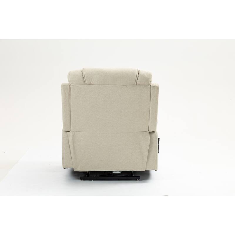 Velvet Oversized Power Lift Recliner Chair, Dual OKIN Motors & Cup Holders