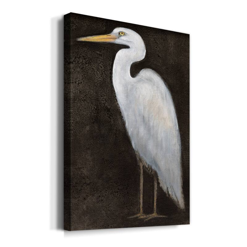 White Heron Portrait II Premium Gallery Wrapped Canvas - Ready to Hang
