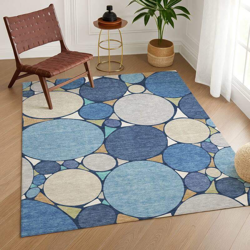 Machine Washable Indoor/ Outdoor Contemporary Rowan Chantille Rug