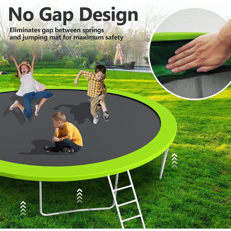 Upgraded 8FT 10FT 12FT Trampoline for Kids and Adults