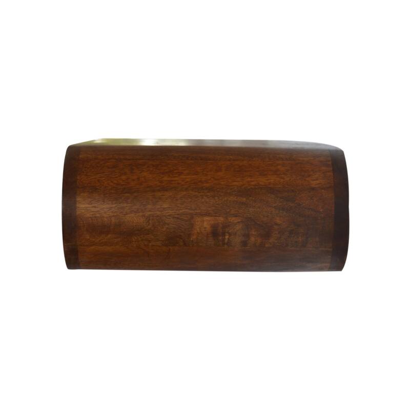 Wall-Mounted Round Chestnut Bedside