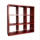 preview thumbnail 2 of 5, John Louis Home Solid Wood 9 Cube Storage Organizer Red Mahogany