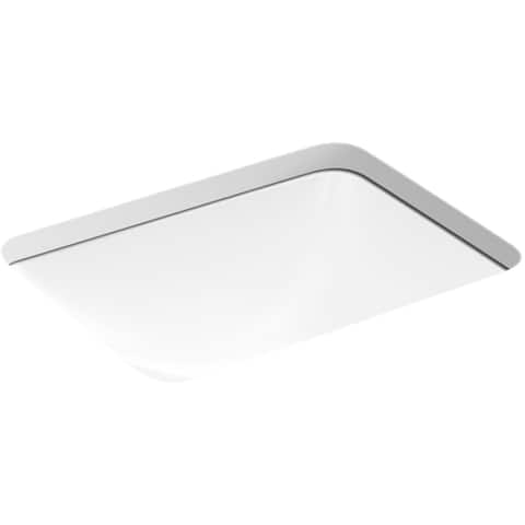Kohler Caxton Rectangle 20-1/4" Undermount Bathroom Sink with Overflow