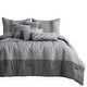 preview thumbnail 5 of 3, Wellco Bedding Comforter Set Bed In A Bag - 7 Piece Luxury CHIZOBA microfiber Bedding Sets - Oversized Bedroom Comforters