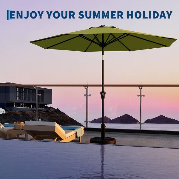 best fiberglass patio umbrella 9 Feet Round Patio Umbrella With 18 Fiberglass Ribs, Color: Navy