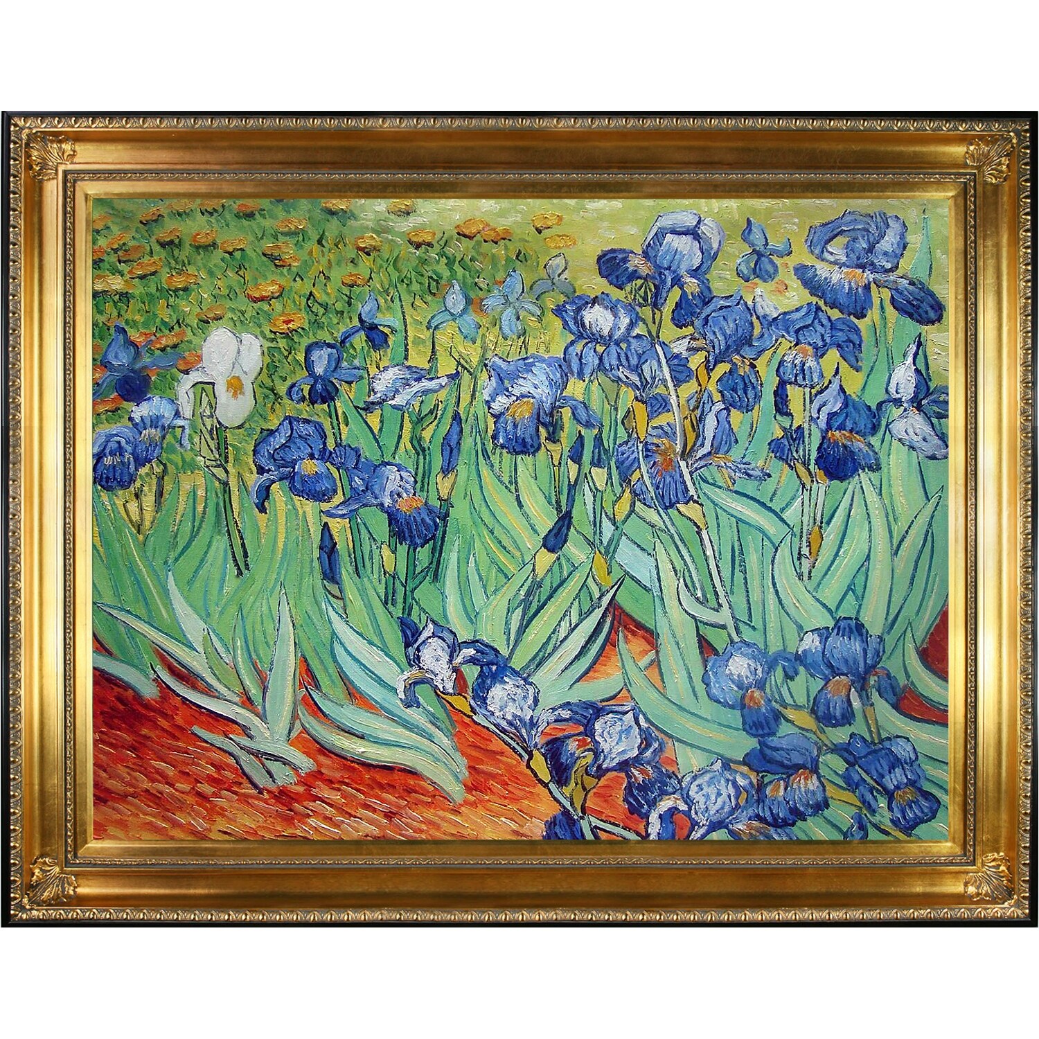 Shop Irises By Vincent Van Gogh Framed Hand Painted Oil On Canvas