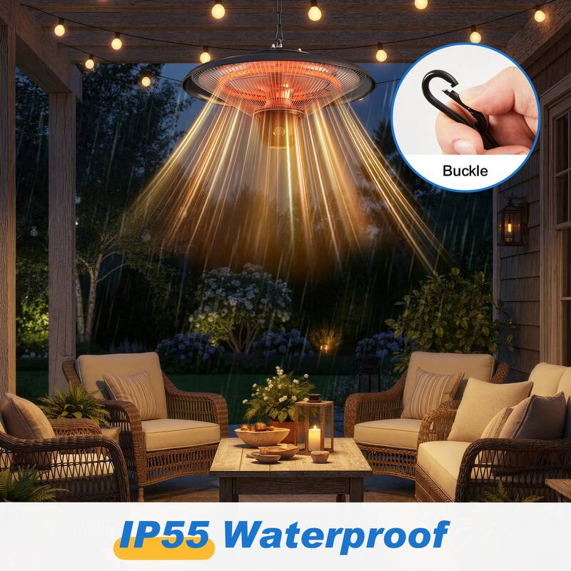 Electric Patio Heater with 3 Adjustable Modes