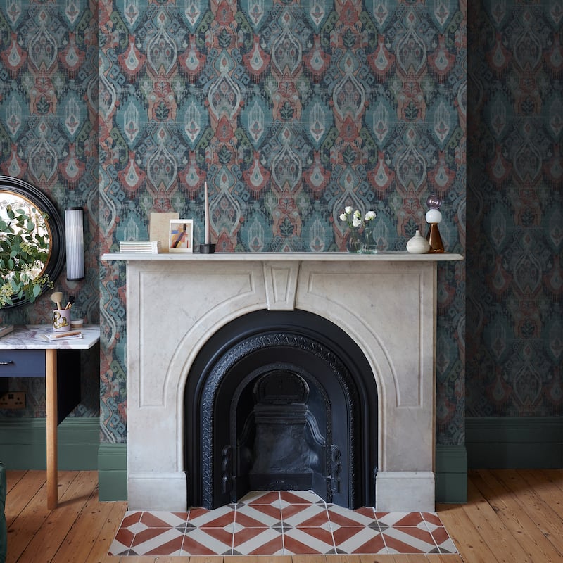 Graham & Brown Daraee Tapestry Blue Wallpaper