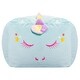 preview thumbnail 65 of 94, Animal Bean Bag Chair for Kids, Soft Cozy Animal Chair for Bedrooms Large - 24 inch - Blue Unicorn