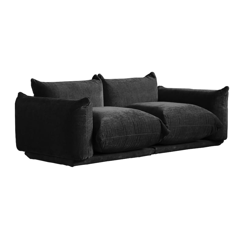 2-Seat Chenille Upholstered U-Shape Sectional Sofa