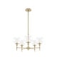 preview thumbnail 3 of 12, Hunter Xidane Metal and Glass Orb Chandelier - Entry, Kitchen or Dining Room Table, Bedroom - Mid-Century Modern, Transitional