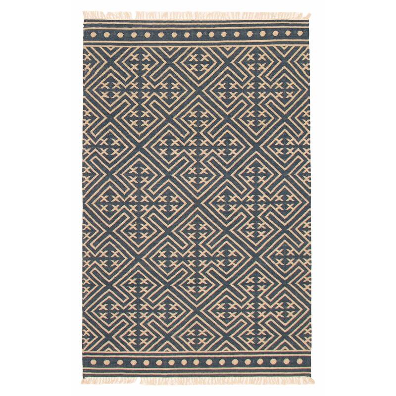Ankara FW Navy Kilim 5'1" x 7'11" - 5'1 x 7'11 - Navy - 5'1 x 7'11