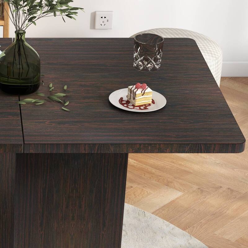 Folding Dining Table with 2 Tier Storage Rack, Space Saving
