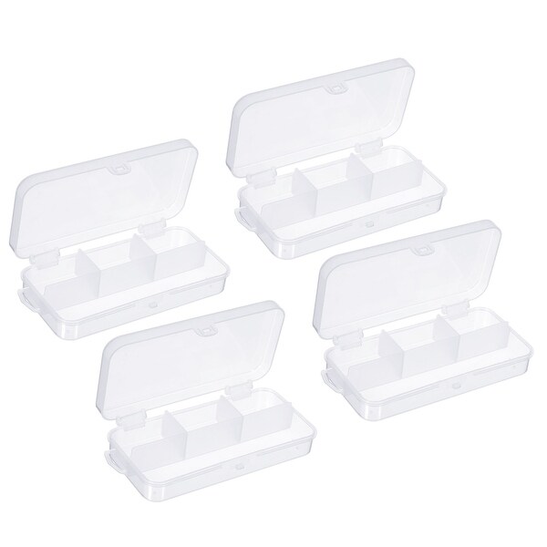 4pcs Fishing Tackle Utility Box Lure Bait Hooks Plastic Storage