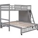 preview thumbnail 7 of 38, Twin Over Full Bunk Bed with Wheels, 6 Drawers and 3 Shelves