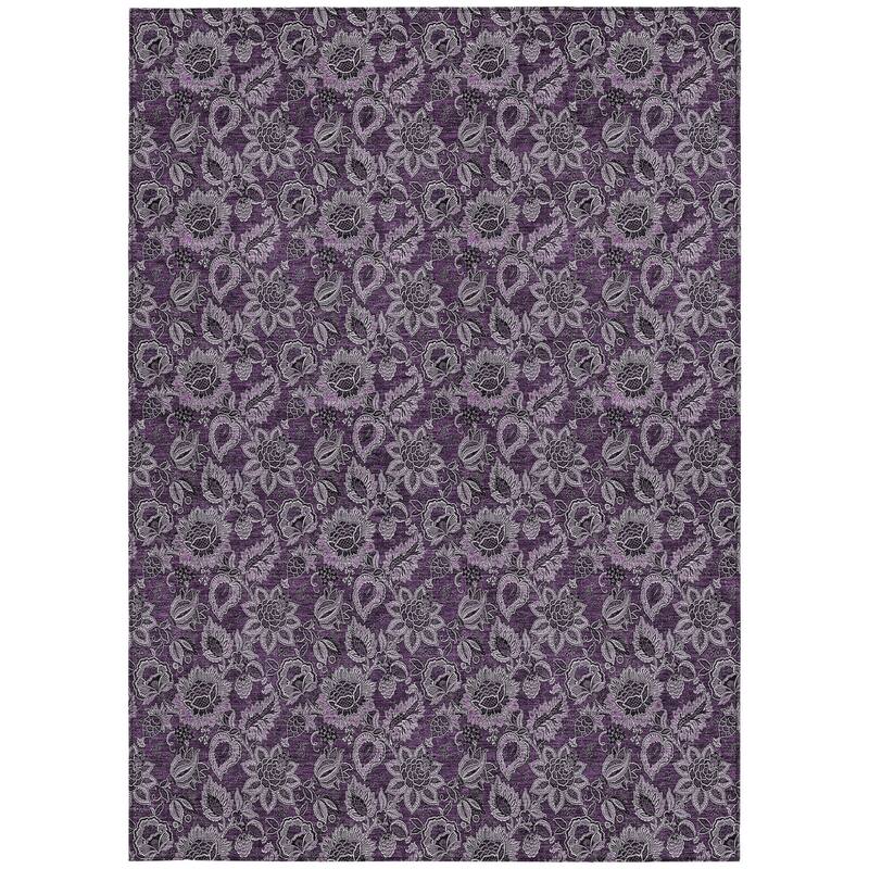 HomeRoots Floral Transitional Rectangle Outdoor Rug