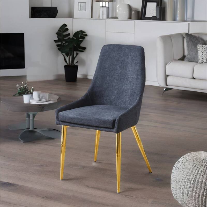 Upholstered Armless Fabric Dining Chairs (Set of 2)
