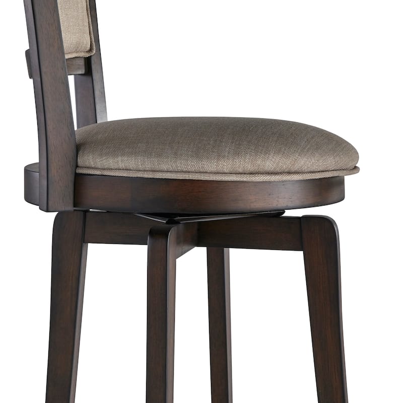 Simple Living French Country 24-inch Solid Wood Counter Height Swivel Bar Stool