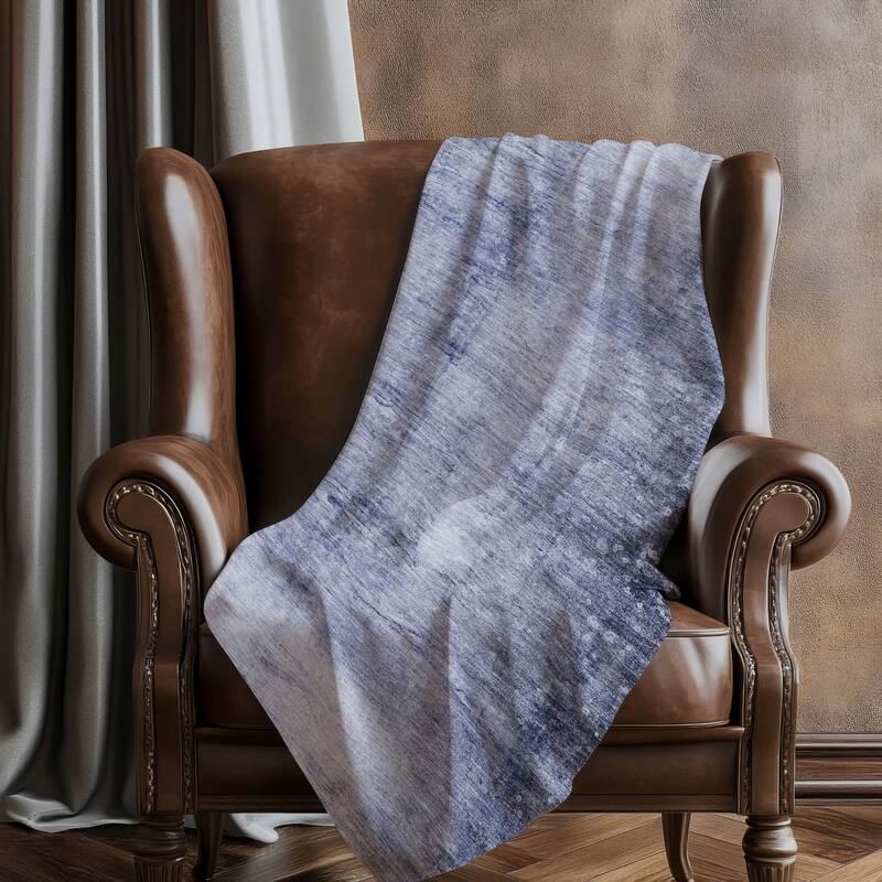 Premium Machine Washable Abstract Ombre Sherpa Throw Blanket