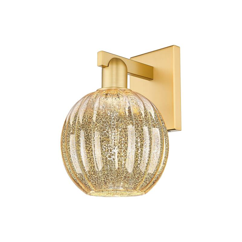 Innovations Lighting 716-1W-12-7 Preston Sconce Preston 12" Tall Wall - Satin Gold / Mercury
