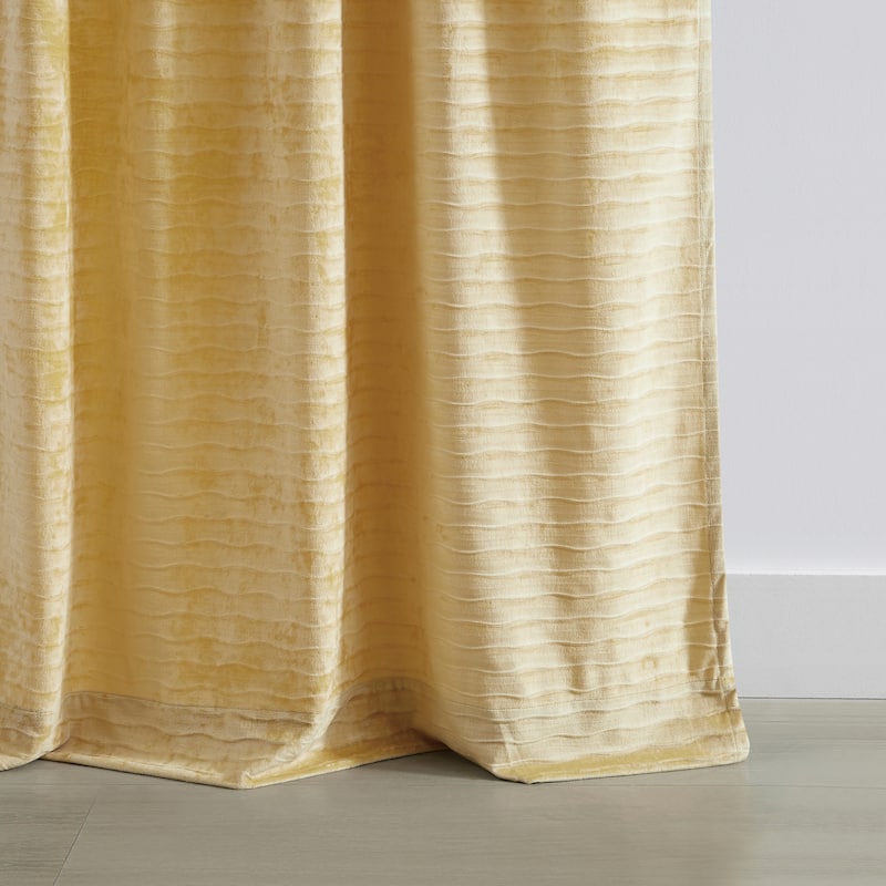 Martha Stewart Wave Embossed Curtain Panel Pair